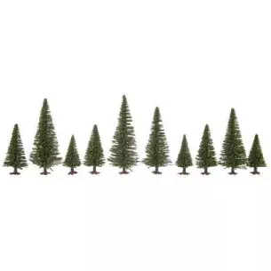 Lot de 50 sapins - 60-150mm NOCH 26333- HO/TT