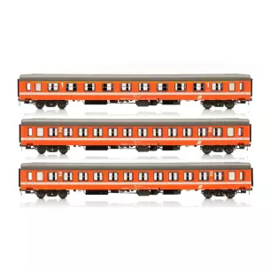 Set of 3 pre-series UIC-X passenger cars Jägerndorfer JC90401 - HO 1/87 - ÖBB - EP IV