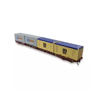 Wagon porte conteneurs Sggnss-XL Igra 96010063 - HO 1/87 - Metrans