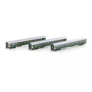 Set 3 voitures voyageurs RIC Bm KATO K23011 - CFF - N 1/160 - EP IV V