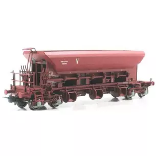 Wagon trémie ballastière à bogies marquage V Type I livrée modernisée n° 977 7 053-0