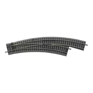 Aiguillage courbé à droite avec ballast de dimensions 422 à 484 mm