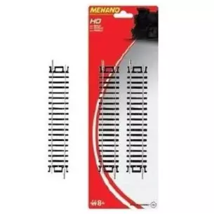 Lot de 4 Rails droits de 152.4 mm Méhano F238