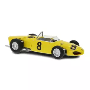 Voiture Ferrari 156 F1, jaune, n°8 O.Gandebien 1961 BR22992 - HO 1/87