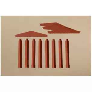 Pignons et piliers d'angle rouge