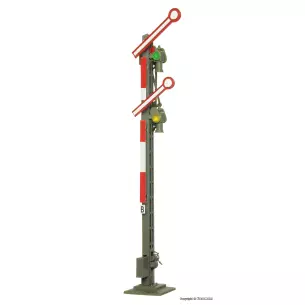 Signal principal lumineux sémaphore 2 ailes couplées Viessmann 4531- HO 1/87
