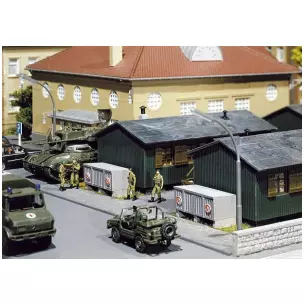 Pack de 6 réserves de munitions Faller 144055 - HO : 1/87 - Militaire