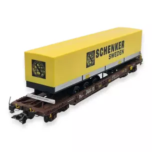Wagon poche type Sdgms SCHENKER Marklin 47438 - HO 1/87 - AAE Cargo AG- EP V