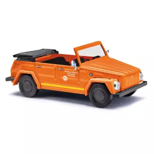 Voiture de coursier "Volkswagen 181" livrée ABC orange Busch 52716 - HO 1/87
