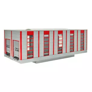 Hangar de maintenance ferroviaire KIBRI 39256 - HO 1/87 - 143 x 349 x 125 mm