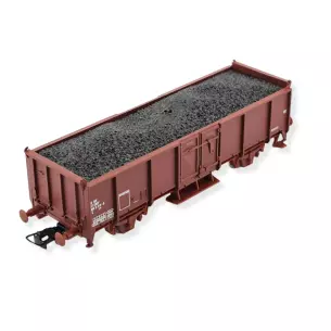 Wagon tombereaux brun - Chargé de charbon - JUNIOR Jouef 5703 - HO : 1/87 - SNCF
