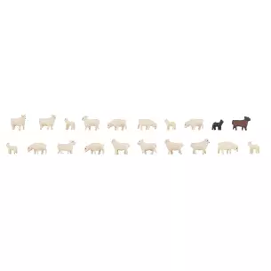 Animaux miniature | Set 20 moutons Faller 155907 - N : 1/160