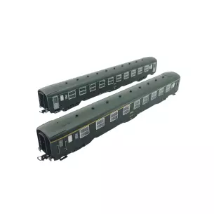 Set 2 Voitures Voyageurs DEV AO JOUEF 4147 - HO 1/87 - SNCF - EP IV
