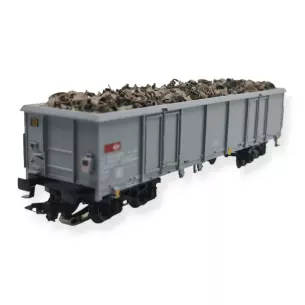 Wagon tombereau Eaos avec ferraille MARKLIN 46917 - CFF/SBB/FFS - HO 1/87 - EP IV
