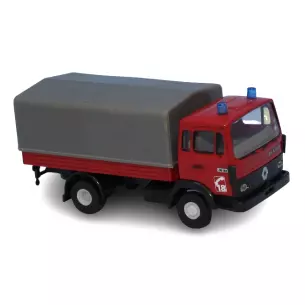 Camion Renault JN 90 bâché "pompiers 18" SAI 3646  - HO 1/87