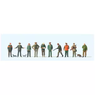 Set of hunters, beaters and racer dogs - HO 1:87 - PREISER 10803