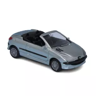 Voiture Peugeot 206 cabriolet livrée grise SAI 2194 - HO : 1/87 -