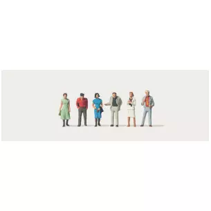 Lot de 6 personnages passants Merten 0282555 hommes et femmes - TT 1/120