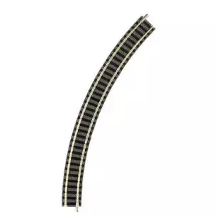 Ballasted curved rail radius 225,6 mm 45° Fleischmann 9125 - N : 1/160 - Code 80