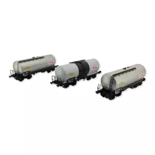 Set 3 Wagons Citerne Simotra-Total REE Modèles WB590 - HO 1/87 - SNCF - EP IV