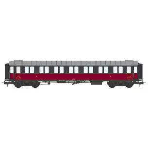 Voiture Métallisée A7 rouge/noir PLM REE MODELES VB451 SNCF - HO 1/87