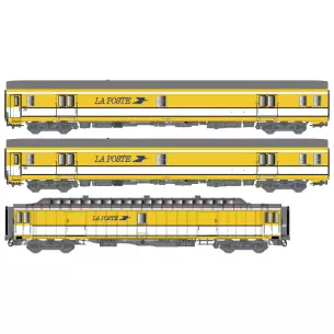 Set of 3 UIC OCEM LSModels 40423 postcars - SNCF - HO : 1/87 - EP IV