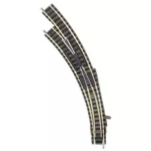Aiguillage courbe à gauche Fleischmann 9174 cœur plastique code 80 - N 1/160