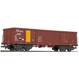 Wagon tombereau brun à bogies type E81