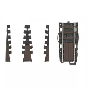 Set of 3 extensions for C track swing bridge - HO 1/87 - Trix 66871