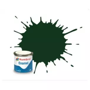 Peinture cellulosique couleur Vert Fonce Satine N°195 - Humbrol A6330- 14 mL