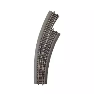 Aiguillage courbe à droite BWr3/4 Roco 42573 - R3 419,6 mm- 30° - HO : 1/87 - Code 83