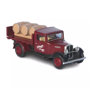 Camion Renault ZJ à plateau, barriques à vin, DESVIGNES SAI 7446 - HO 1/87