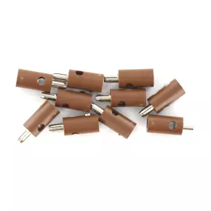Bag of 10 brown male plugs