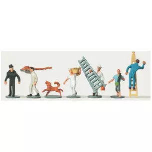Lot de 6 personnages travailleurs à la ville Merten 0272258 - N : 1/160