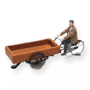 Triporteur avec figurine homme Magnorail KKE-1 - HO 1/87 - déjà assemblé