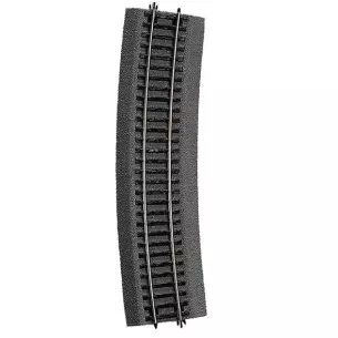 Rail courbe 15° Roco 42527 ballast souple - R9 826,4 mm - HO : 1/87 - Code 83