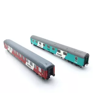 Set 2 voitures couchettes Train de nuit "Thello" ACME 55224 - HO 1/87 - FS - EP VI