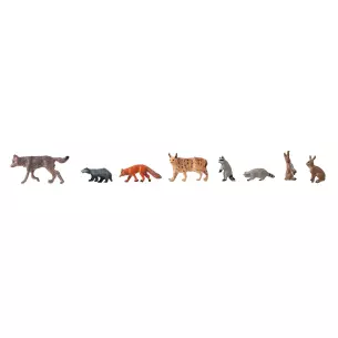 Ensemble de 8 animaux de la forêt Faller 151915 - HO : 1/87