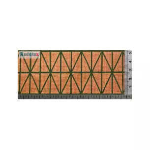 Plaque de décors Redutex 087EL223 - HO : 1/87 - Treillis de briques croisées