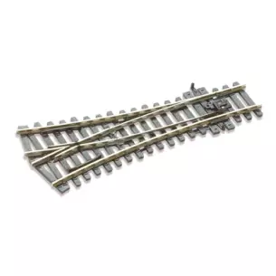 Aiguillage symétrique 24° Peco SLE97 Electrofrog 148 mm code 100 - R 610 mm - HO 1/87