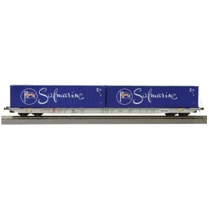 Wagon porte conteneur VTG Safmarine - HO 1/87 - Igra 96010055