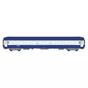 Une Voiture Voyageur UIC couchettes B9c9x Bleu/Gris REE MODELES VB297 - HO 1/87