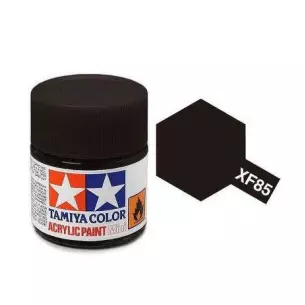 Peinture acrylique - couleur Noir CAOUTCHOUC XF85 - TAMIYA 81785 - 10 mL