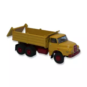 Camion benne MAN 26.280 Brekina 78102 - HO : 1/87 - livrée jaune / rouge