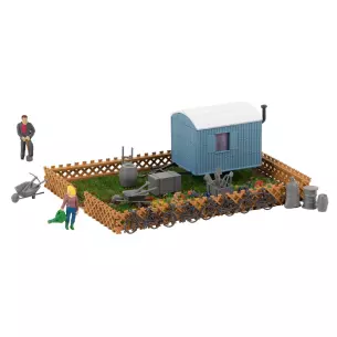 Jardin ouvrier avec 2 figurines 75 Jahre FALLER 190090 HO 1/87 -