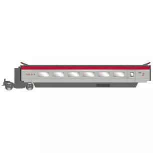 Voiture complémentaire seconde classe TGV THALYS PBKA livrée rouge