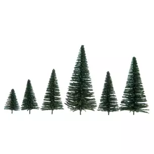 Pack de 25 sapins Noch 32830 - N 1/160 - Z 1/220 - Hauteur 35 à 90 mm