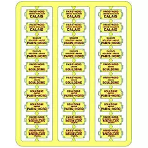 Route Plates red letters NORTH