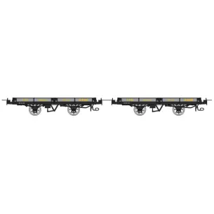 Set of 2 Grey Braked PLATES / Black Fittings Hv 6596 and Hv 6600