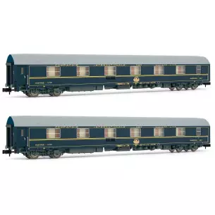 Set 2 voitures couchettes T2 Arnold HN4341 - N 1/160 - DB / CIWL - EP IV